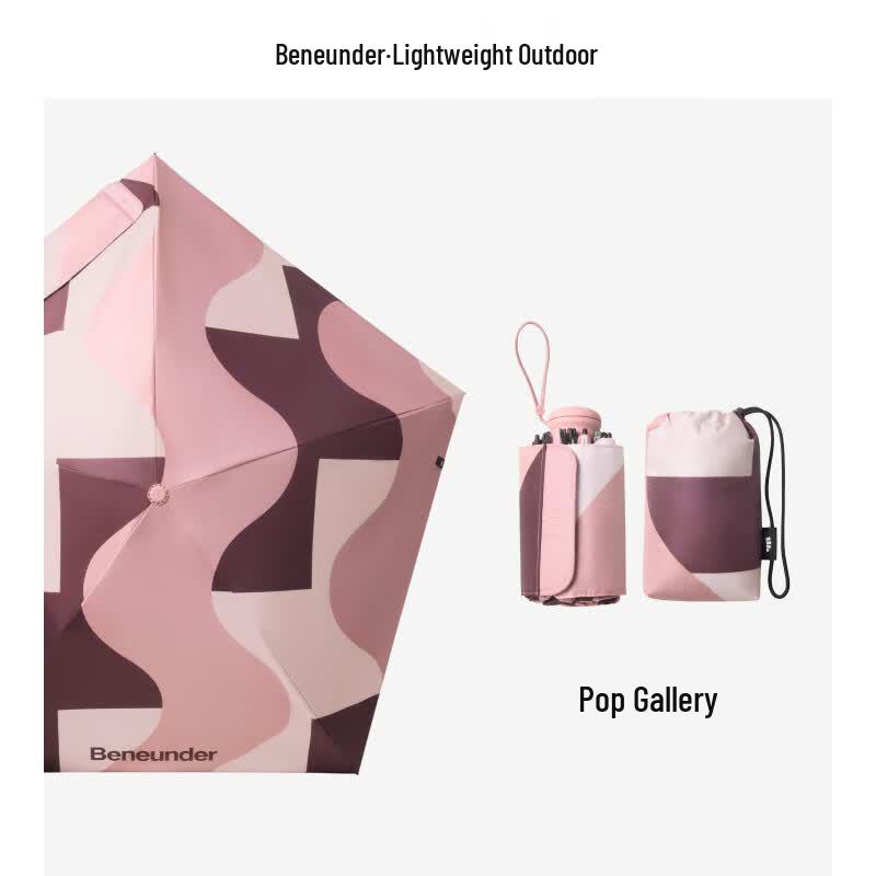 beneunder Компактный 6-складной солнцезащитный зонт BM668 с чехлом