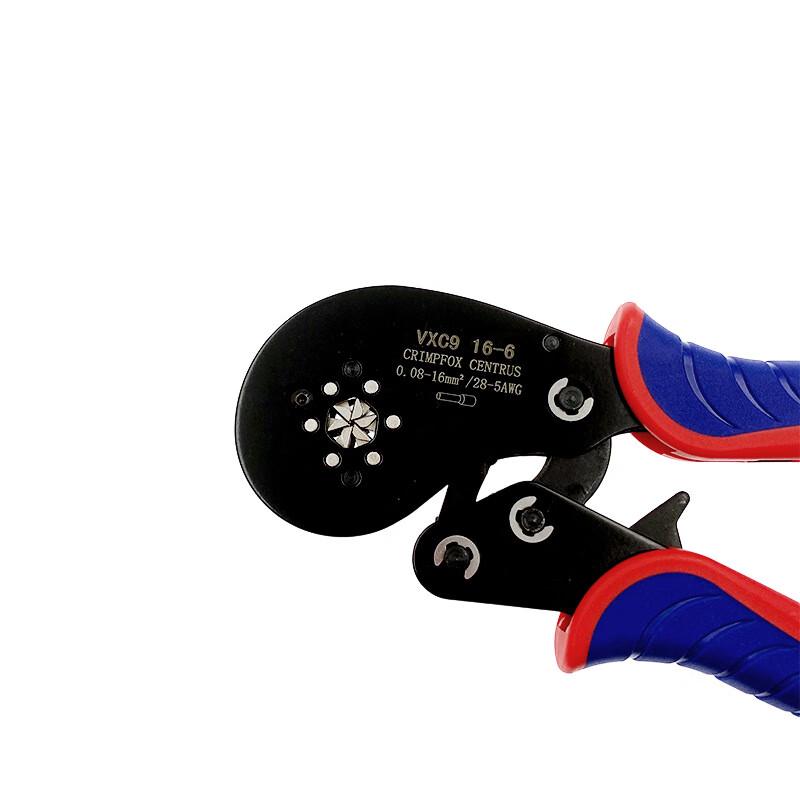 Crimping pliers Redetai HSC8 16-6A VE for tubular terminals, CN plug (адаптер в комплекте)