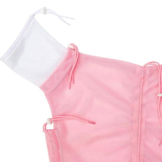 Cat Bathing Bag Adjustable Anti-bite Anti-Scratch Shower Restraint Bag Breathable Mesh Grooming Bag for Bathing Nail Trimming Medicine Taking