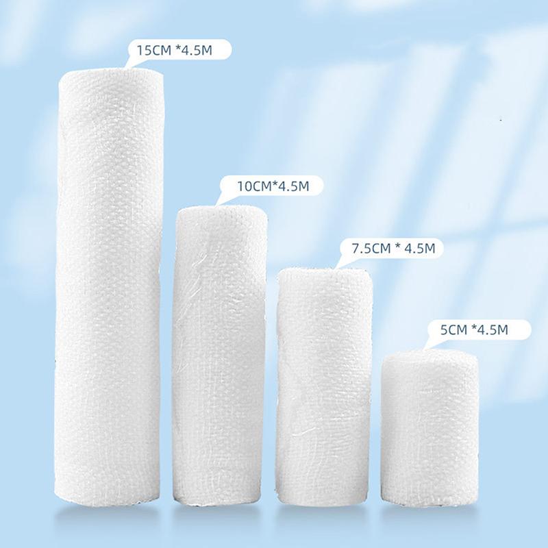 Хлопковая марля Эластичный бинт Одноразовая повязка для оказания первой помощи на раны Износостойкий бинт Фиксация рулона Впитывающая вата