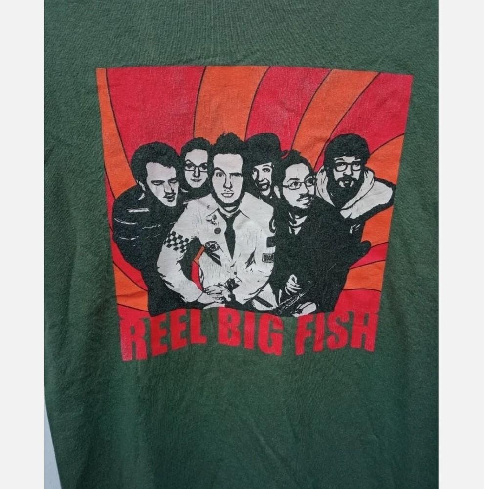 Унисекс зеленая футболка с принтом 'Reel big fish band' Все размеры S-5XL Унисекс футболка