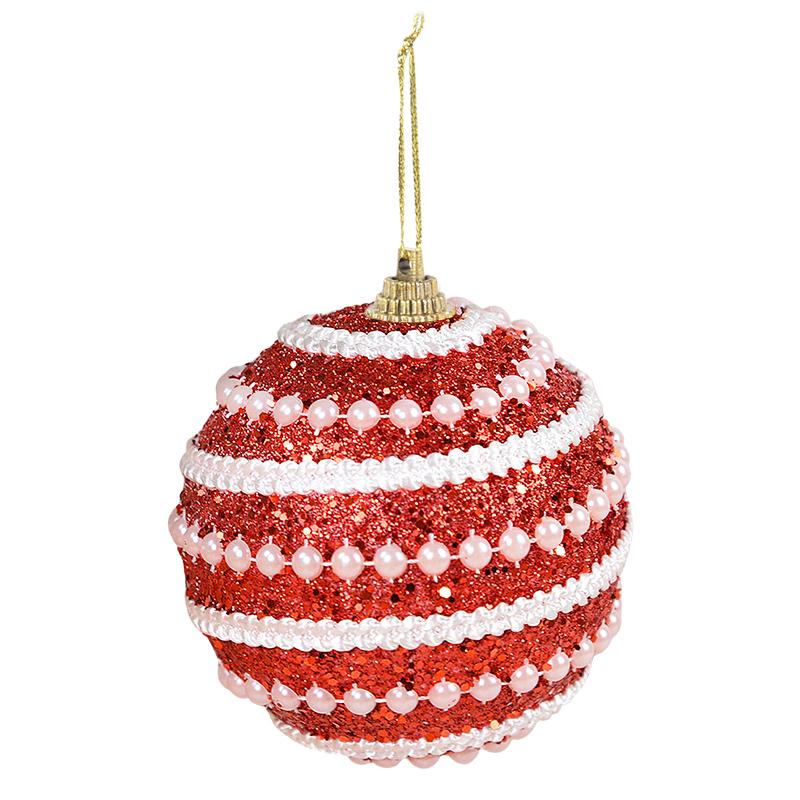 2/4 шт 8 см рождественские шары блестящие рождественские елки подвесные безделушки из пенопласта подвесные украшения рождественские украшения для дома 2024 Navidad