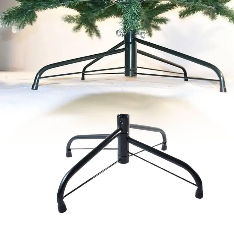 Темно-зеленая металлическая подставка для рождественской елки для праздничного декора диаметром 35 см