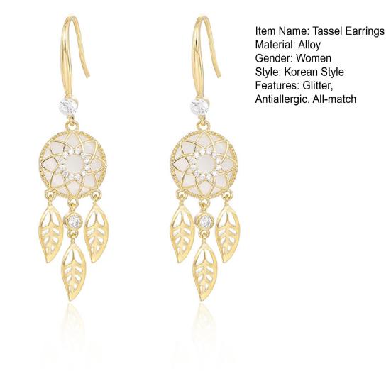 Красивые женские серьги с блестками золотого цвета, подарок на день рождения