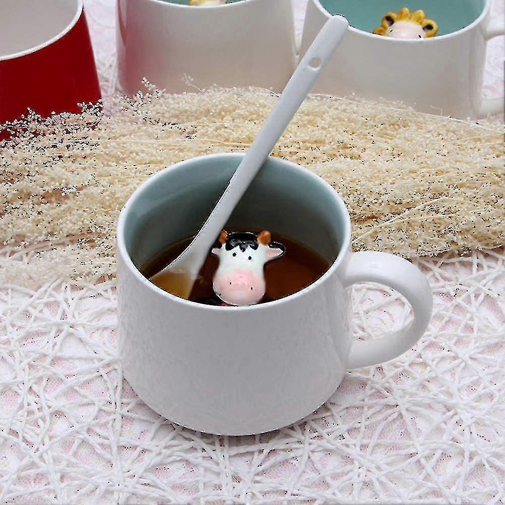 2024 Coffee Mug Cartoon Animal Ceramic Cup Christmas Birthday Gift For Kids Boys Girls Cow