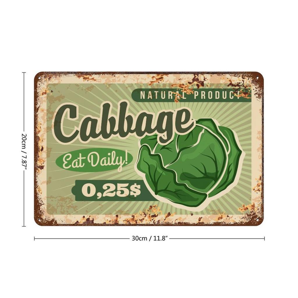 1-Pack retro rustic wall signboard, 20×30cm and 30×40cm, distressed metal décor for pub, cafe or home