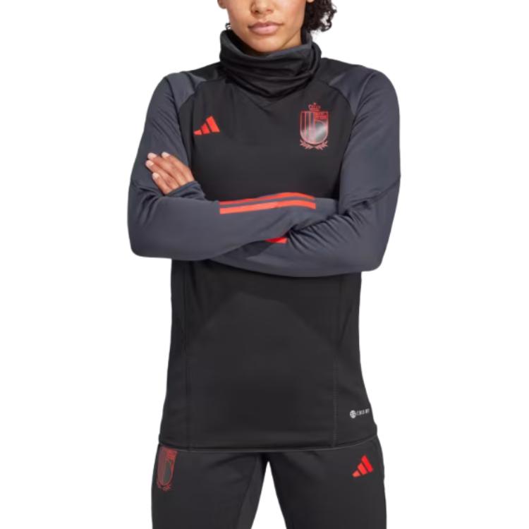 Adidas Belgium Cold.Rdy Tiro 23 Slim Fit Теплый пуловер с длинным рукавом Футболка женская топы Черный HT7120