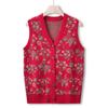 Medium Granny Autumn Sweater Vest Mom Pack Knitted Sweater Vest Cardigan Top Old Man Old Lady Clothes