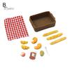 Puntos 1/12 Miniature Doll House Toast Fruit Kitchen Accessories with Basket Model Toy
