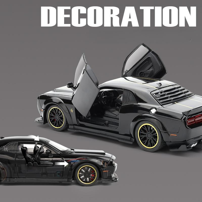 1/32 масштаб Dodge Challenger Hellcat SRT литой автомобиль модель звук свет инерционный металлический игрушечный автомобиль мальчик подарок коллекция миниатюрный автомобиль
