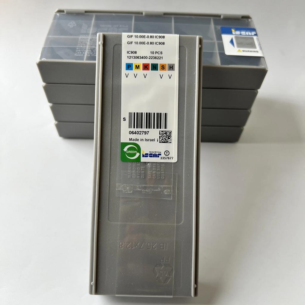 GIF10.00E-0.80 IC908 /Промышленные сменные твердосплавные пластины 10 шт
