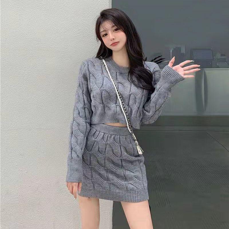 Пуловер из двух предметов, осенне-зимний комплект вязаного свитера, короткий свитер Pure Desire, сексуальный пикантный женский свитер с запахом на руку для девочек