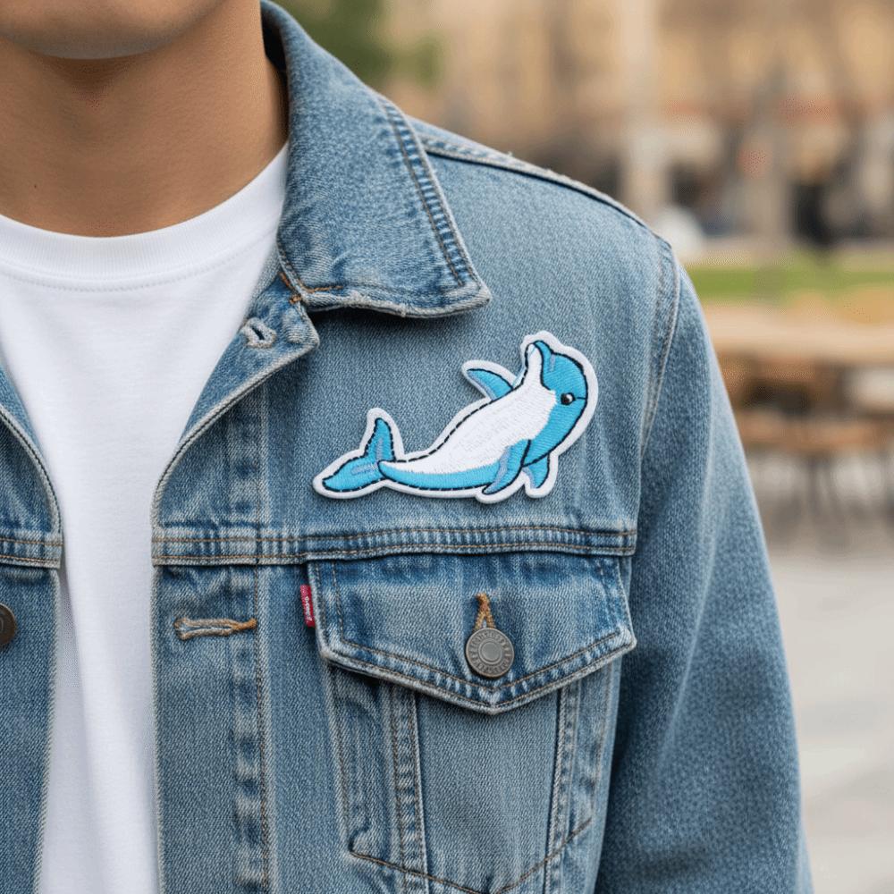 20pcs Dolphins Pattern Iron On Patches HandMade Sew On Patches Embroidered Patches Jacket