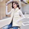 Новая женская легкая куртка без рукавов со стойкой, высокого качества, однотонная, утолщенная, теплая, спортивная и повседневная, свободная хлопковая куртка