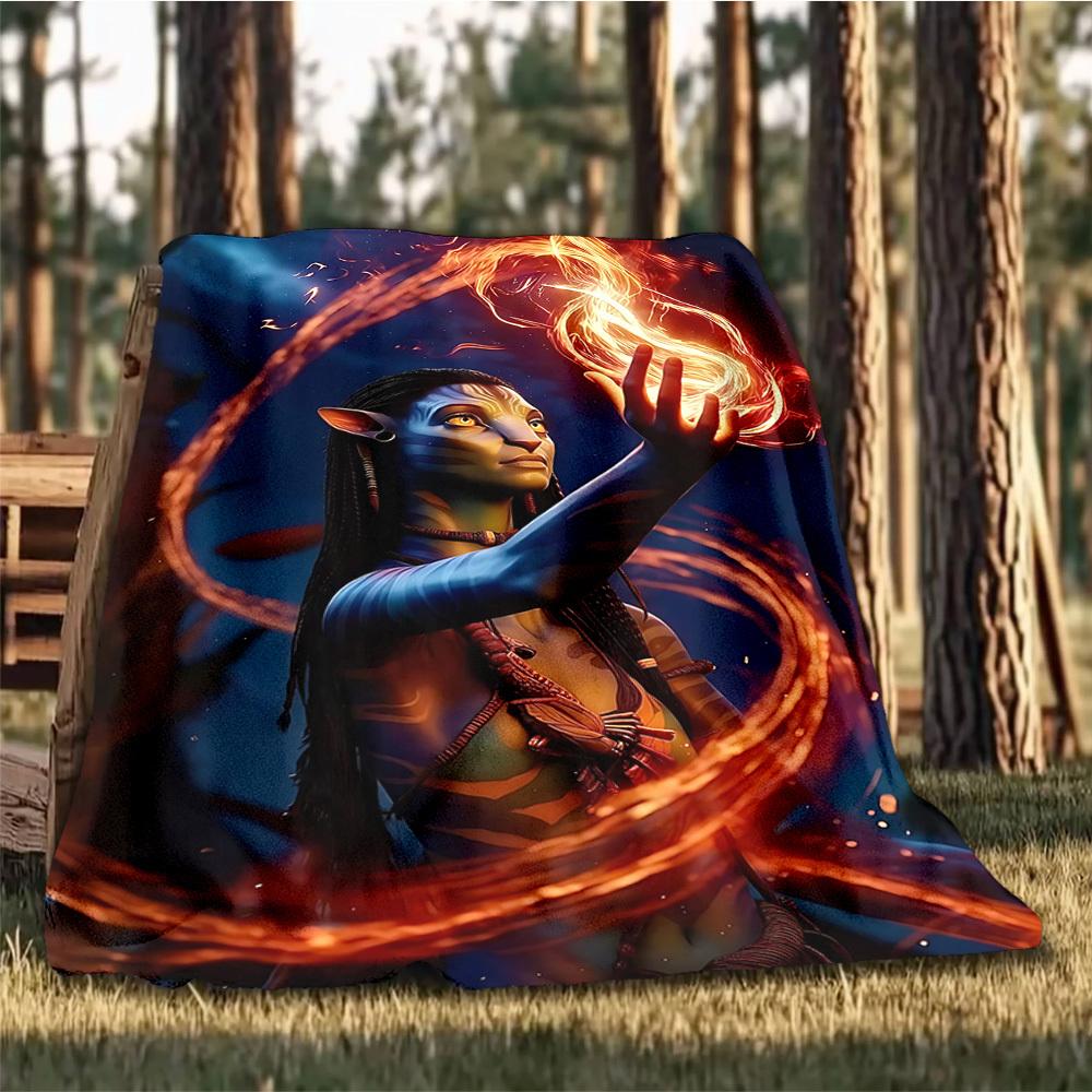 1pc Avatar, Fire Outdoor Soft Blanket Ultra Plush, Warm, Versatile, and Easy Care for Camping, and