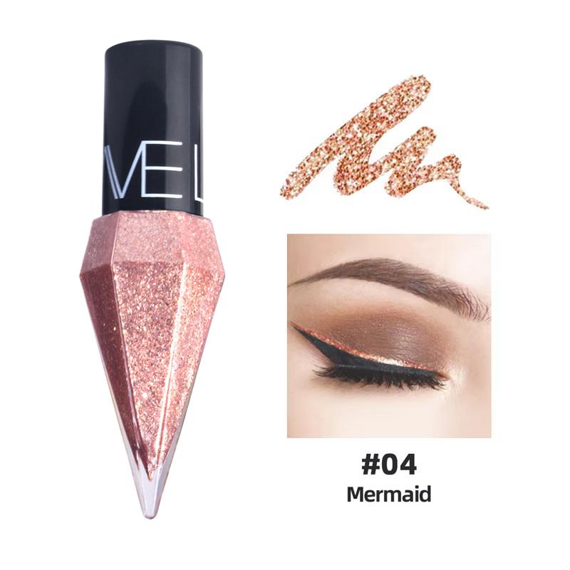 9- Diamond Shiny Eye Liners Eyeshadow Waterproof Silver Rose Gold Glitter Sequins Eyeliner Fast Drying Eye Shadow Cosmetics
