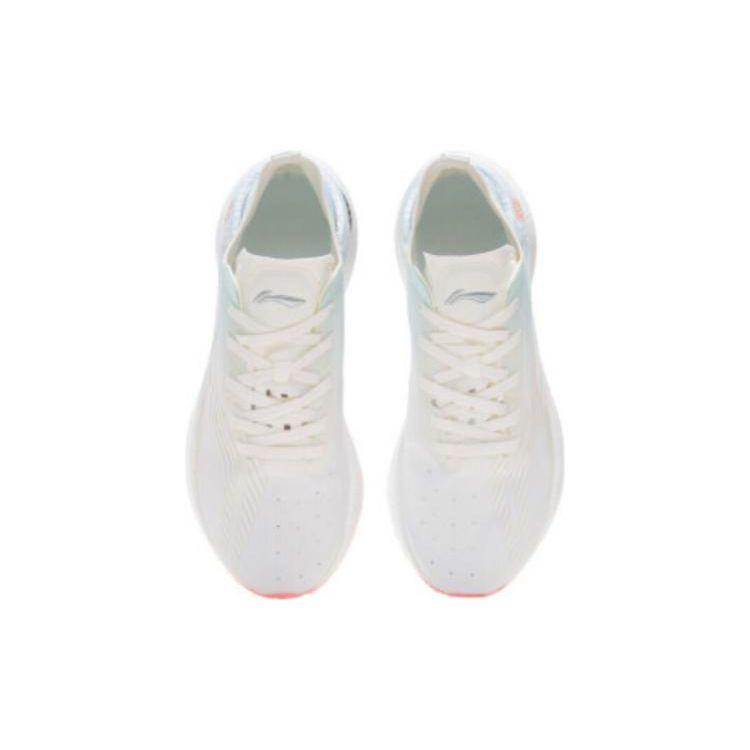 Li Ning Absolute Shadow Cushioning Durable Low Top Running Shoes Women Running Shoes White Blue ARRS002-4