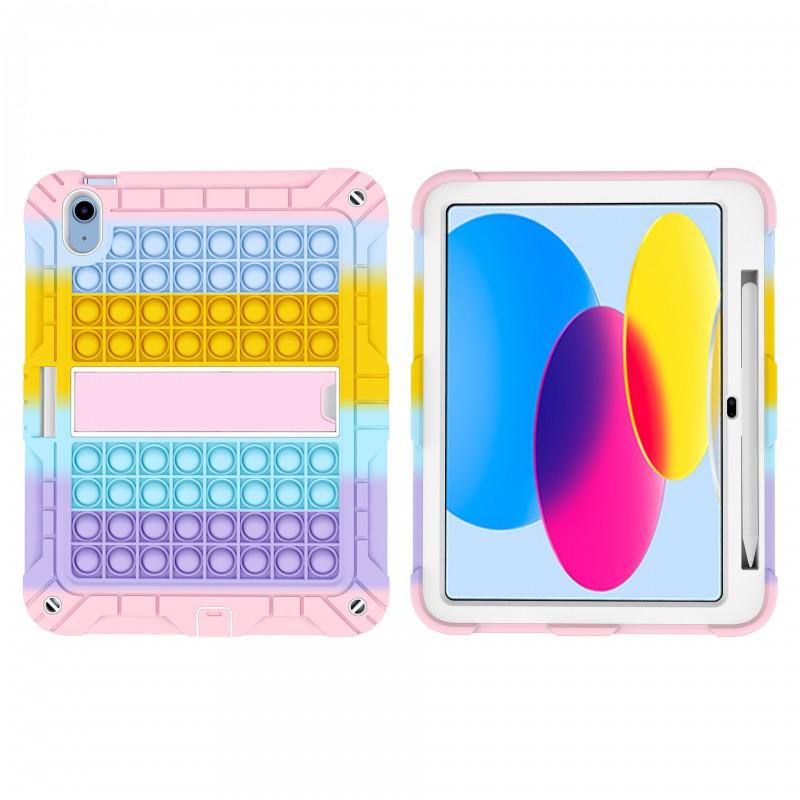 Силиконовый чехол с полной защитой и скрытой подставкой для iPad 10-го поколения 10,9 дюйма, противоударный, противоскользящий чехол для планшета