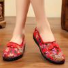 Vintage Print Women Flats Shoes Embroidered Chinese Traditional Slip-on Loafers Canvas Casual Shoes Woman