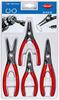 KNIPEX 002003SB Набор прецизионных клещей для стопорных колец Красный (4 шт)