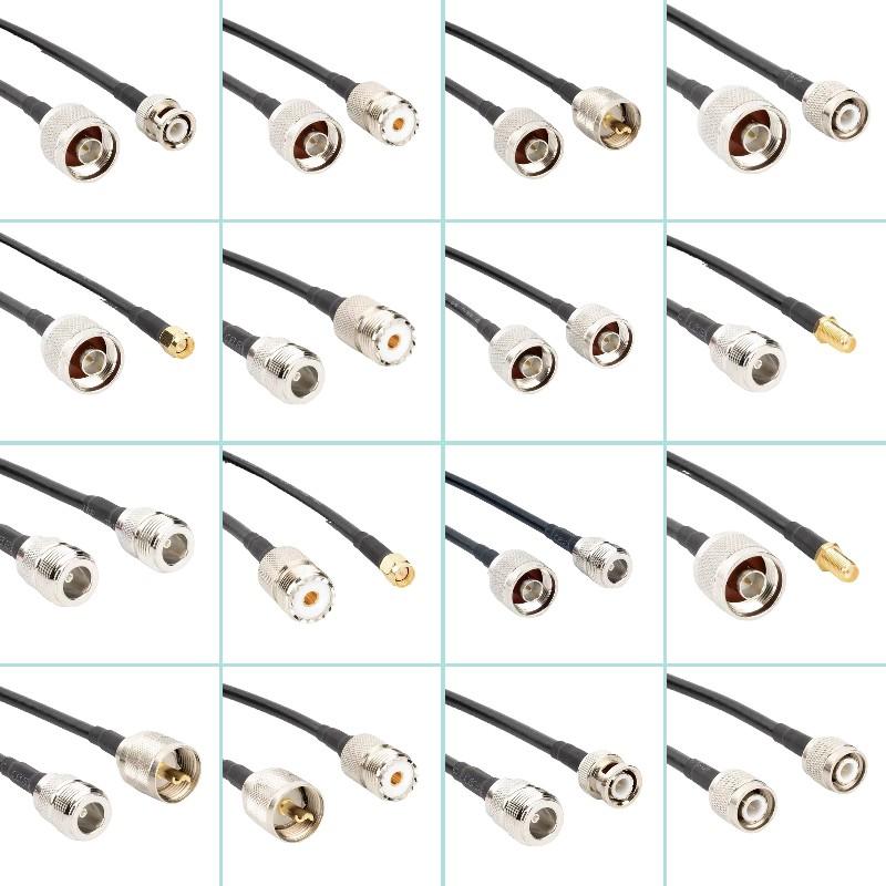 RG58 Cable N Type To BNC UHF PL259 SO239 TNC Male Female Connector UHF N M BNC TNC Crimp for RG58 50ohm Fast Delivery Brass RF