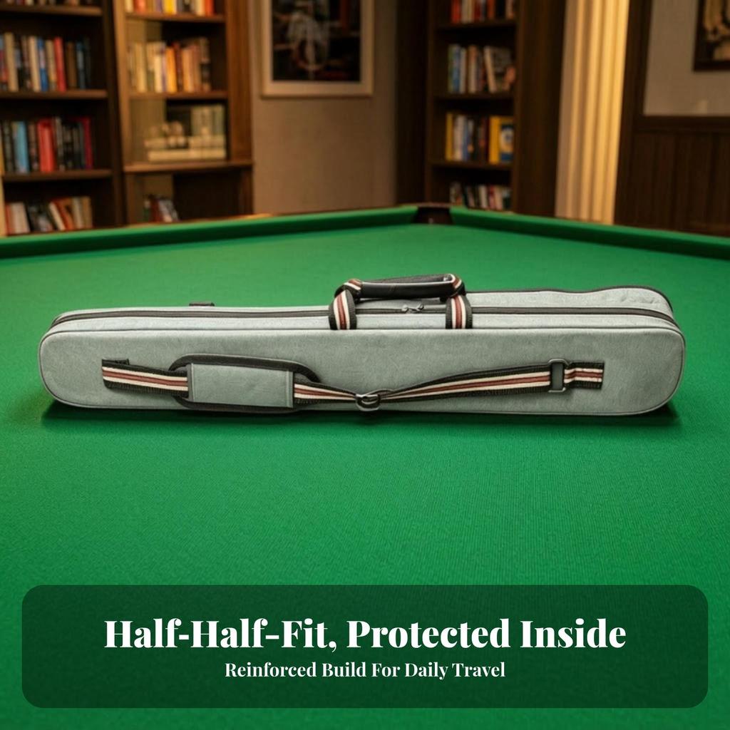 Billiard Cue Case Zippered Snooker Heavy-Duty Soft