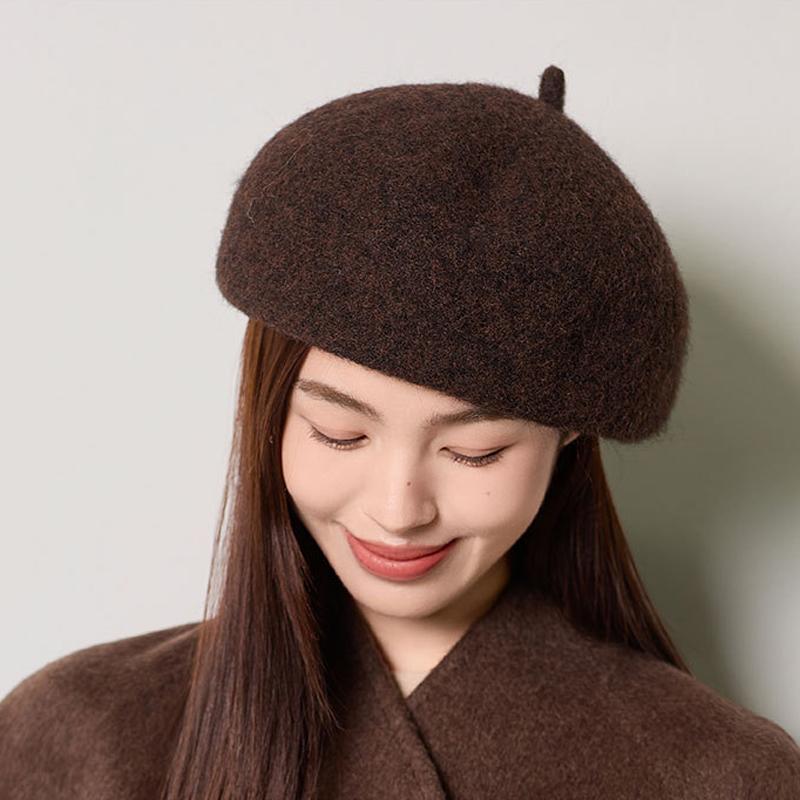 Кашетовый берет Женская осенне-зимняя теплая вязаная шапка Шапка художника