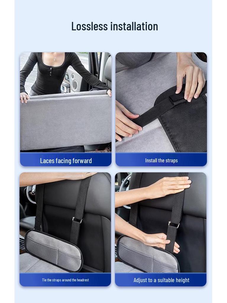 Universal Dual-Use Car Rear Seat Sleeping Pad - Self-Inflating, Foldable, Thickened for Camping and Travel