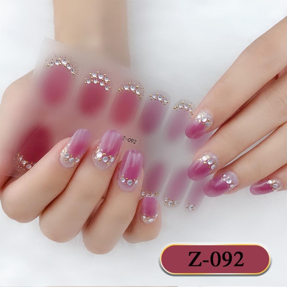 Z трехмерная водонепроницаемая запекаемая гель-лаковая пленка полная наклейка простой европейский и американский стиль продвинутая пленка для ногтей бумага наклейка для ногтей