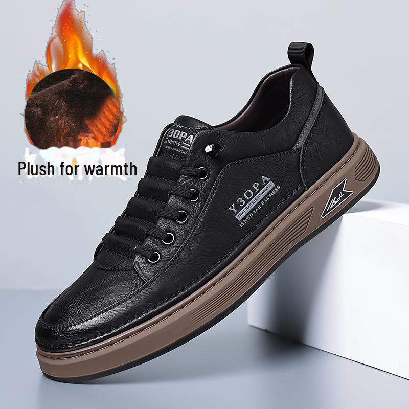 Белые повседневные кроссовки из коровьей кожи с плюшевой подкладкой и мягкой подошвой для весны