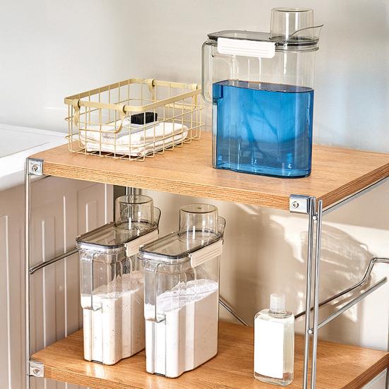 Герметичная банка для стирального порошка Yousheng, прозрачная емкость для хранения, коробка для стирального порошка, предотвращает сырость для прачечной, ванной комнаты