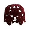 Women Knitting Hat Hollow Crochet Flower Pattern Breathable Handcrafted Hat Outdoor Work Street Wear