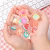 12Pcs Fruit Ice Cube Squeeze Toy Stress Anxiety Relief Cartoon Fruit Cube Sensory Toy Kids Teens Adults Portable Soft TPR Clear Cube Pinch Toy