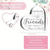 "Hearts Connected Across Miles" Friendship Gift - Paperweight Keepsake for Best Friends