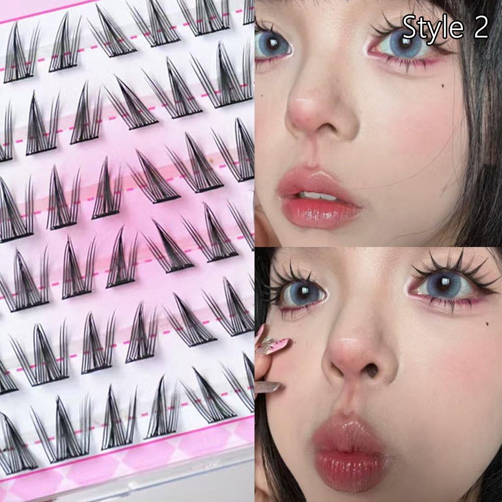 Natural Look Glue-free False Eyelashes Press On Segmented Eyelashes  Women's Beauty