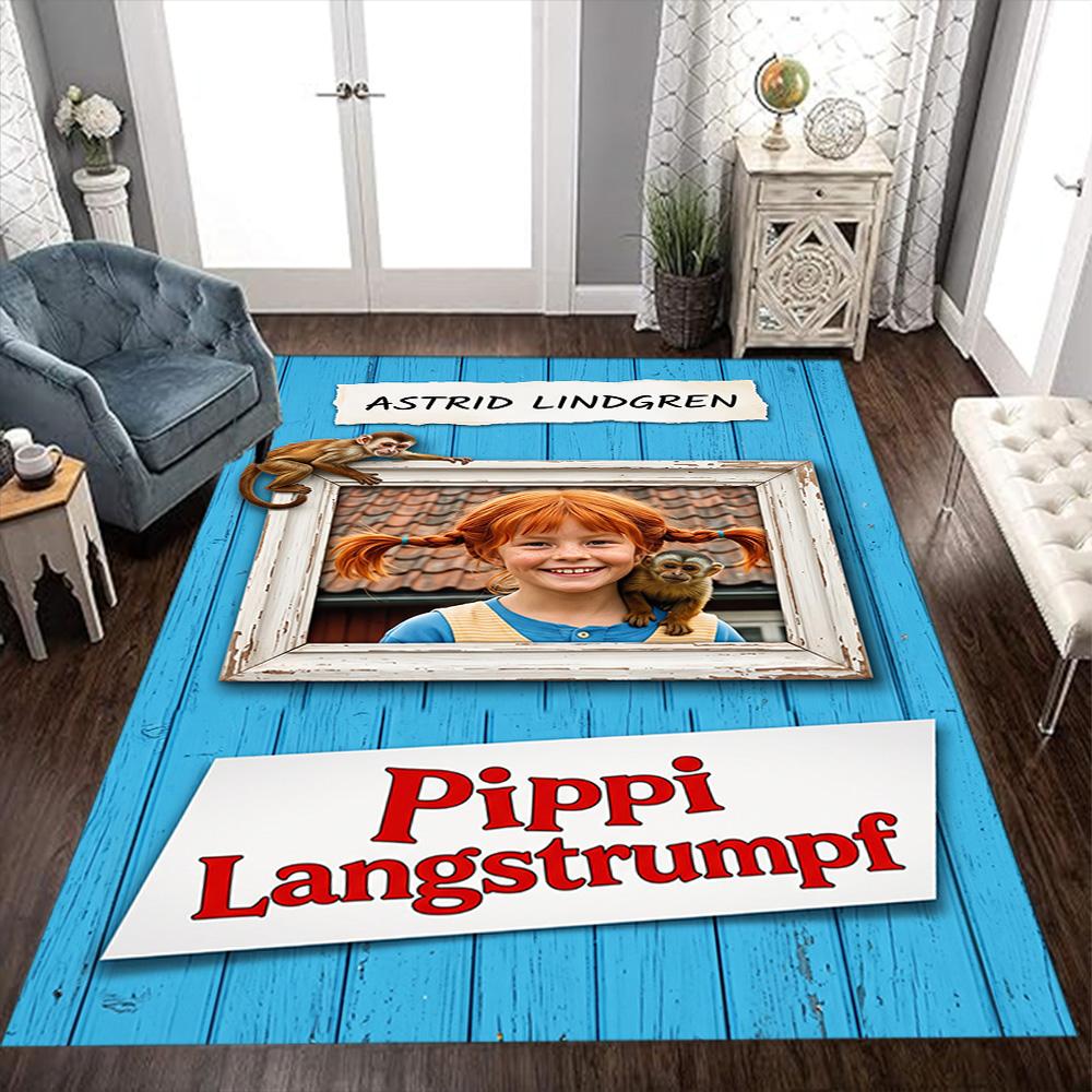 Pippi Floor Mat Suitable For Entryway Living Rooms Playrooms Foyer Antislip Carpet Decorate Offices Birthdaychristmas Gift