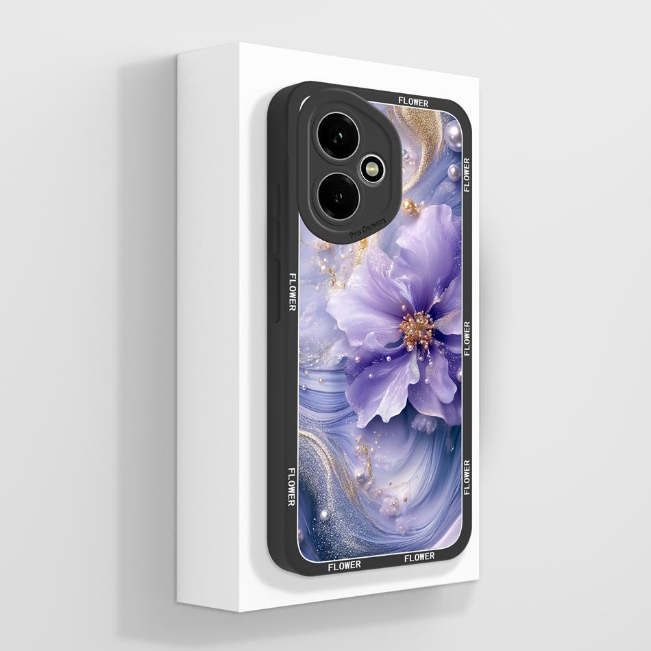 Чехол для Honor 400 Lite Чехол для Honor 400 Pro 5G С рисунком Цветок Задняя крышка Полная защита Мягкий Funda Корпус телефона из жидкого силикона