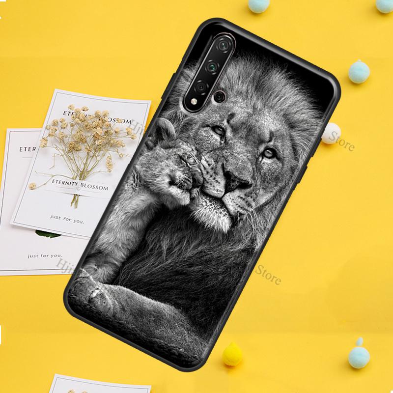 Чехол с головой льва для Huawei P30 P20 P40 P60 Pro P Smart Nova 9 5T Honor Magic 5 Lite X8 X9a 50 70