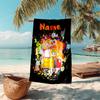 Personalized customized proof beach towel with LankyBox - Foxy pattern - soft, absorbent,quick-drying,perfect swimming,camping&bathing