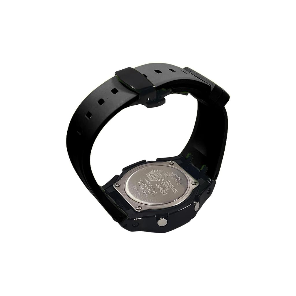 Casio Часы с кварцевым механизмом из коллекции Custom, ремешок из фторэластомера, мужские часы, черный циферблат GA-2100-1A1(Watch3--LV)