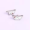 Boat Paper Plane Enamel Pins Dripping Oil  Cartoon   Party