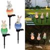 Солнечные уличные светильники, пасхальный кролик, украшение двора