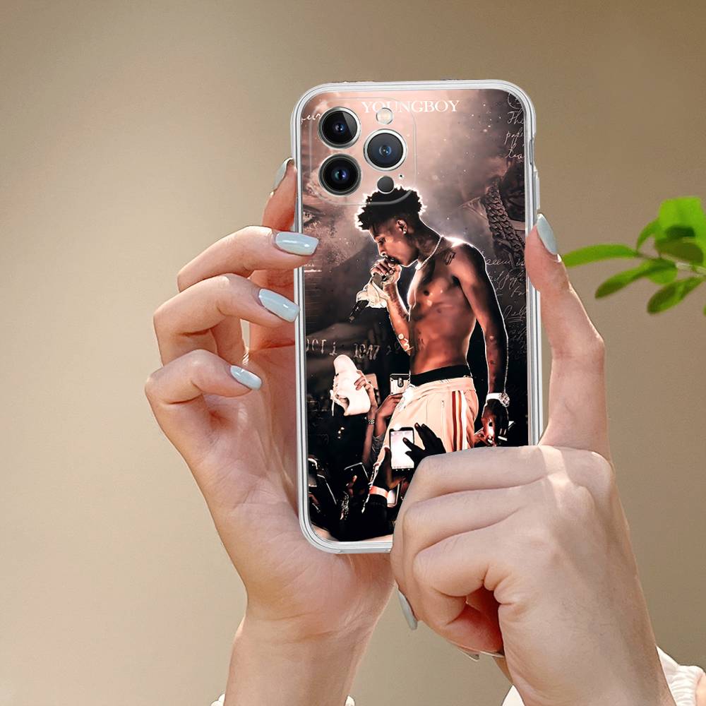 Певец YoungBoy Never Broke Again Для iPhone 11 12 13 14 15 16 17 Pro Max Plus 13 Mini Силиконовый Мягкий Прозрачный Задник