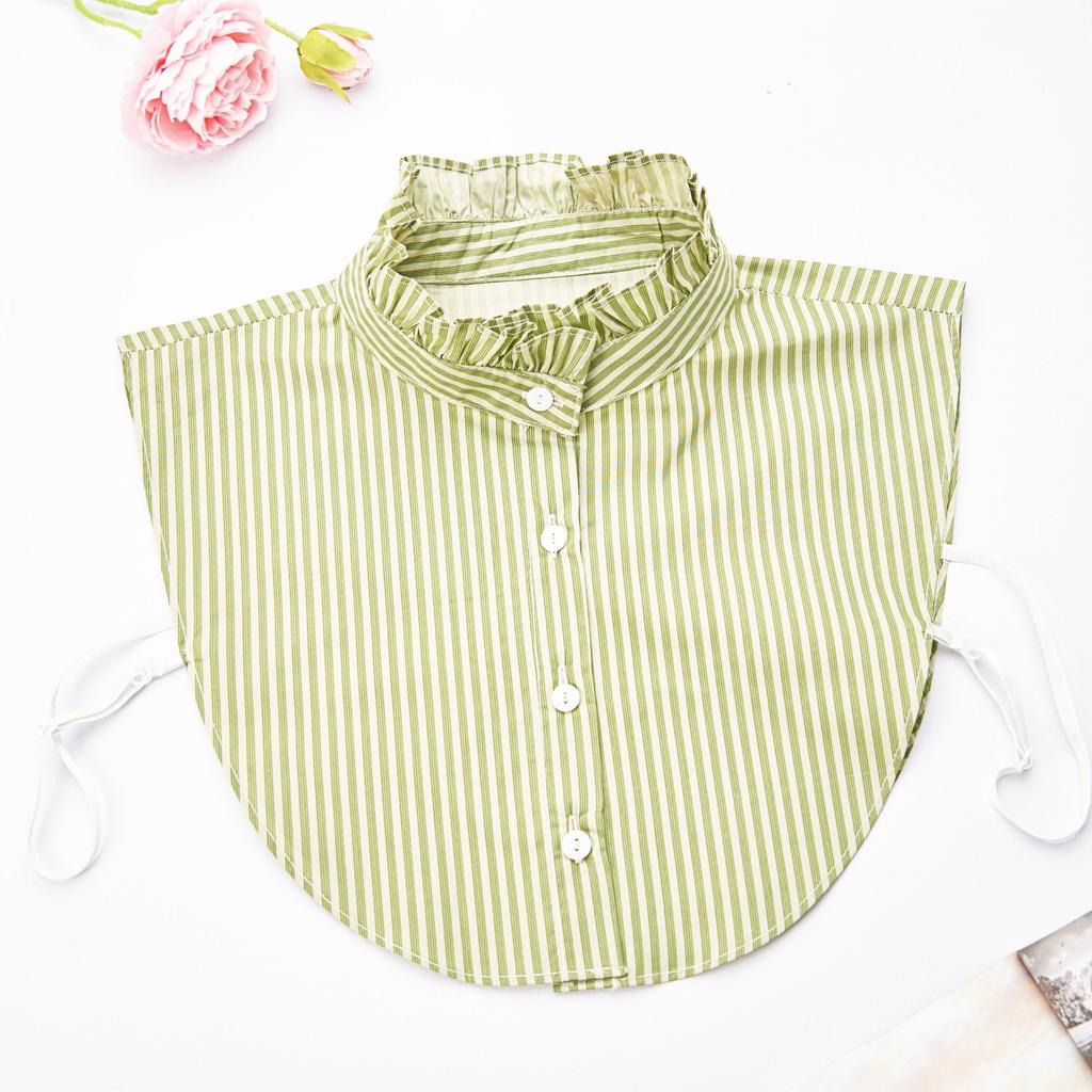 Stand Striped Half-Shirt False Collar for Women's Shirt Blouse Tops Removable Detachable Collars Women Fuax Cols