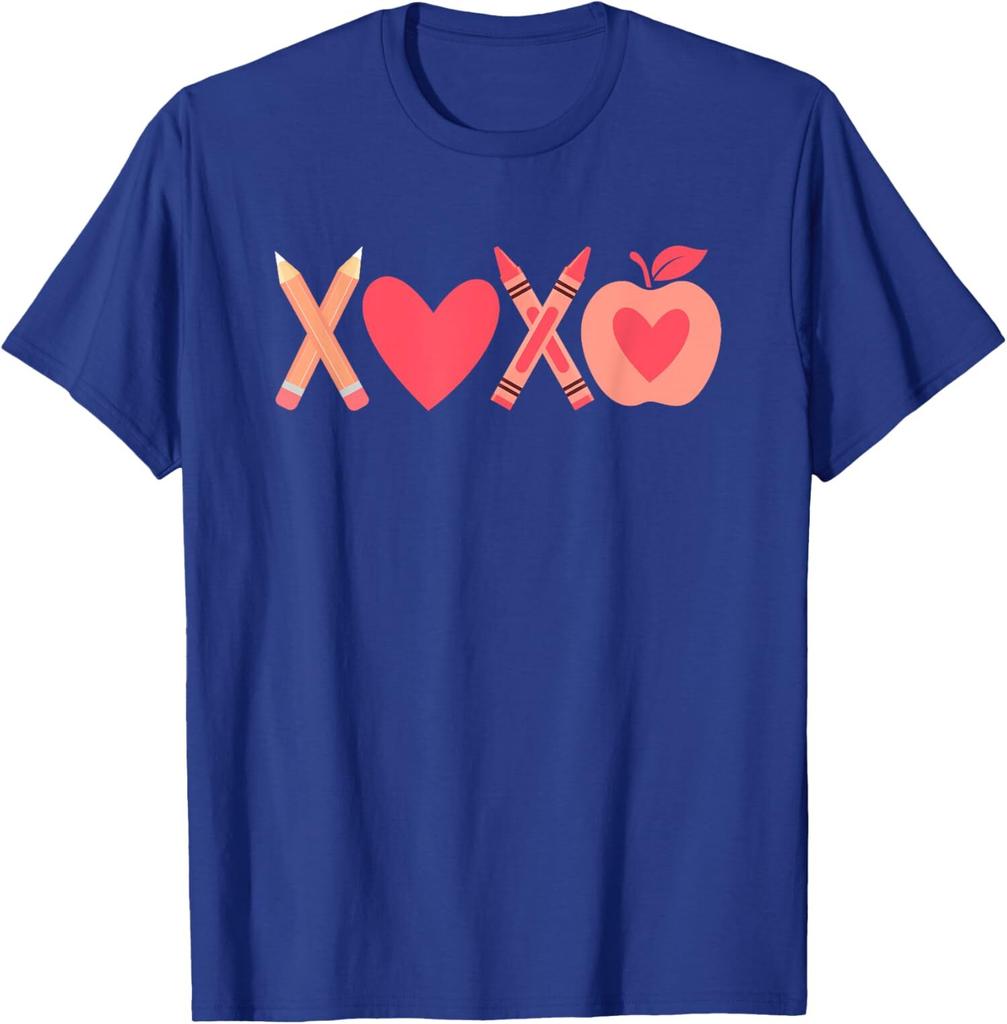 XOXO Teacher Valentines Day Love And Cute Student Unisex T-Shirt