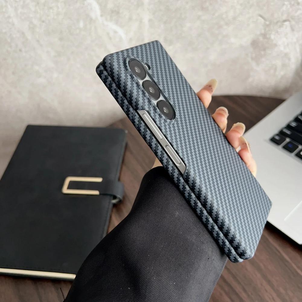 Премиальный Ультратонкий Магнитный Чехол из Углеродного Волокна для Samsung Galaxy Z Fold 7 6 5 4 3 с Защитной Пленкой на Весь Экран, Защита от Падений