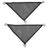 2pcs Reptile Hammock Bearded Dragon Triangular Mesh Hammock with Suction Cups for Iguanas Anoles Geckos SnakesBlack L