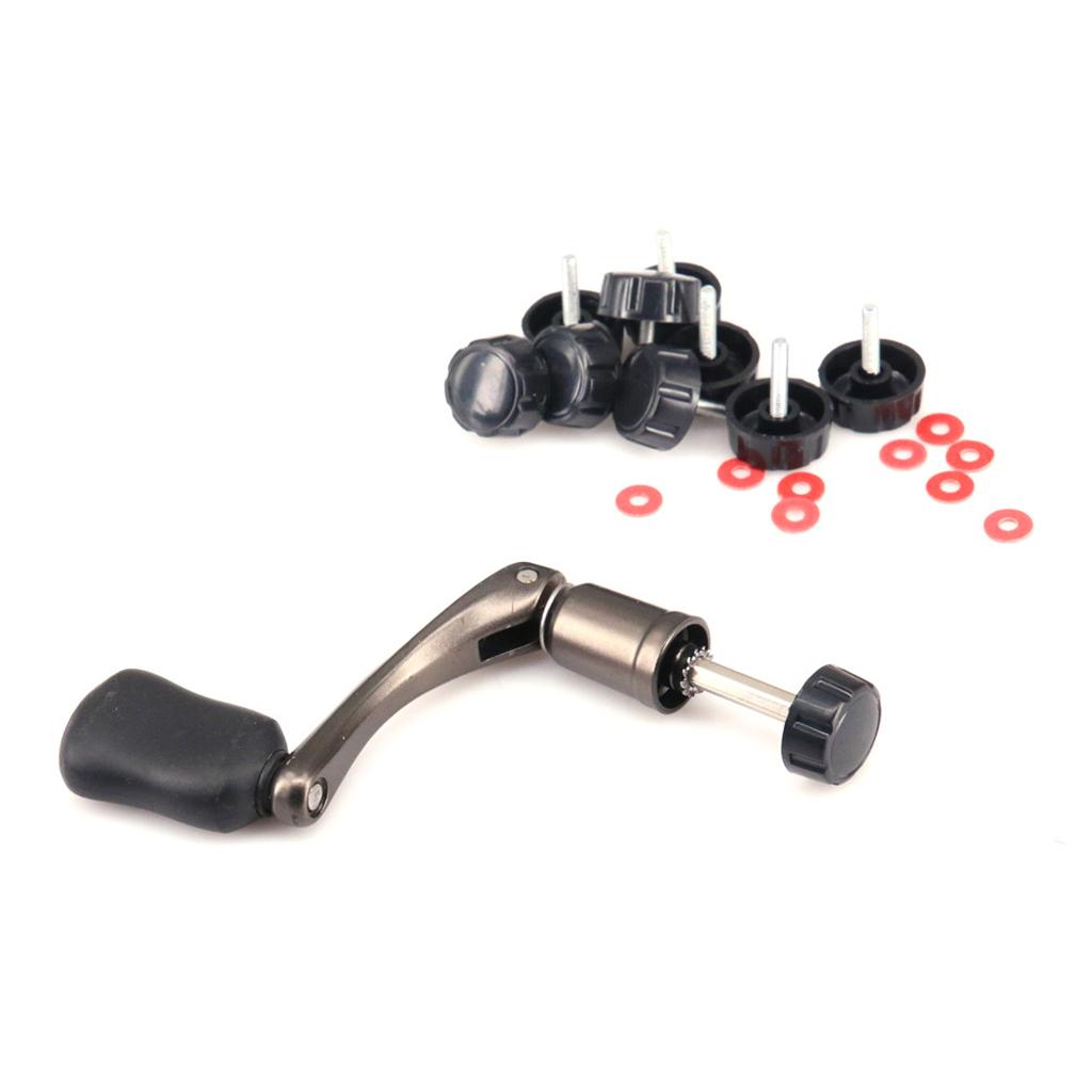 10x Universal Fishing Reel Screw Caps Rocker Covers Fishing Tools for Spinning Reel Crank Power Foldable Handle Durable