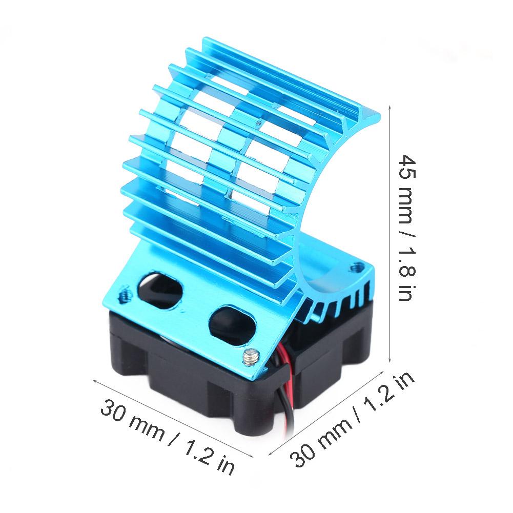 Heat Sink With Cooling Fan for 110 Scale Electric RC Car 380 390 Motor (Blue)