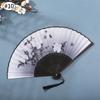 Vintage Silk Folding Hand Fan Chinese Japanese Bamboo Fans Craft Gifts Women Dance Performance Props Home Decoration Ornaments